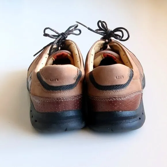 NEW Clarks Unstructured Men's Brown Nubuck Leather Lace-up Sneakers / Shoes 9.5