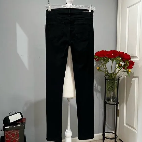 NEW COH Citizens of Humanity Avedon Slick Skinny Ultra Black Jeans Size 25 NWOT