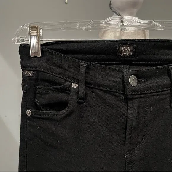 NEW COH Citizens of Humanity Avedon Slick Skinny Ultra Black Jeans Size 25 NWOT