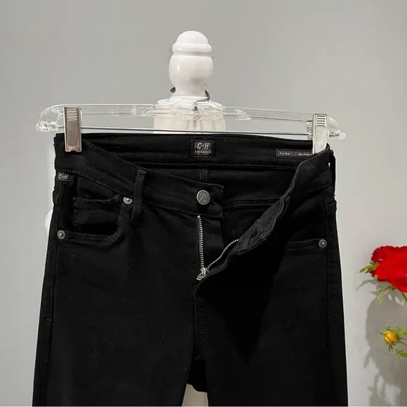 NEW COH Citizens of Humanity Avedon Slick Skinny Ultra Black Jeans Size 25 NWOT