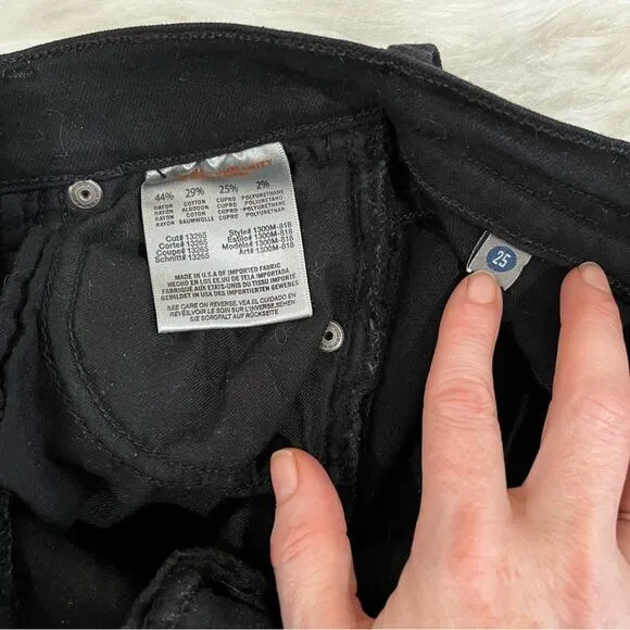 NEW COH Citizens of Humanity Avedon Slick Skinny Ultra Black Jeans Size 25 NWOT