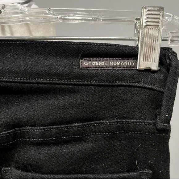 NEW COH Citizens of Humanity Avedon Slick Skinny Ultra Black Jeans Size 25 NWOT