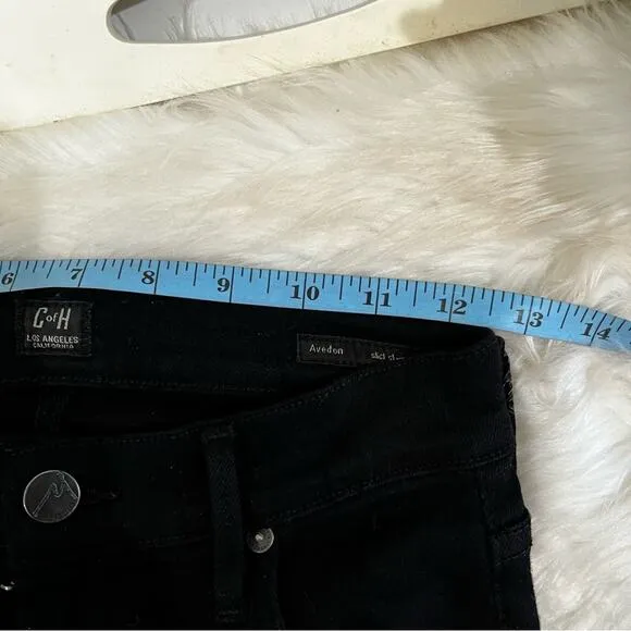 NEW COH Citizens of Humanity Avedon Slick Skinny Ultra Black Jeans Size 25 NWOT