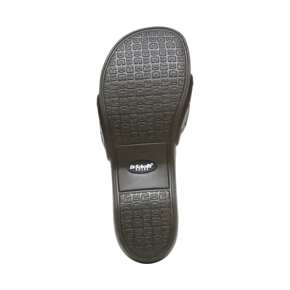 New! DR. SCHOLL'S Women's Rock On Slide Sandals Brown Leopard Retro Shoes