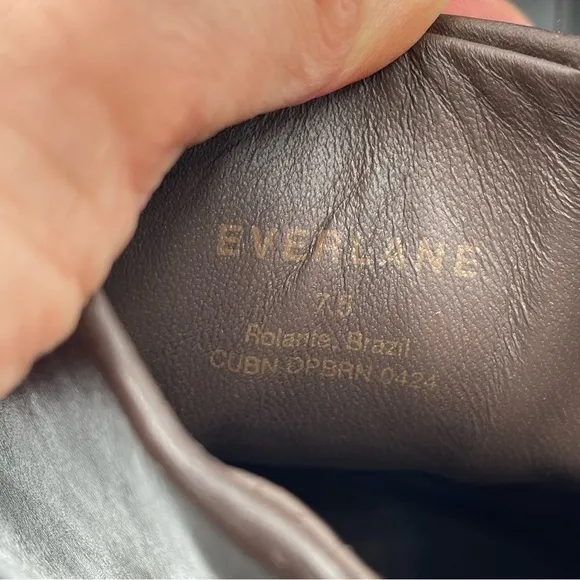 NEW Everlane Deep Brown Leather Havana Ankle Boot in Size 7.5