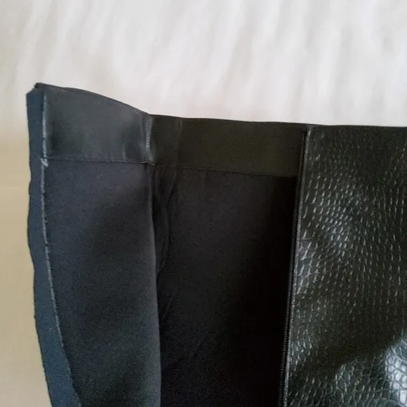 New Fashion to Figure Malia Over-The-Knee Black Crocodile Texture Boots Size 8W