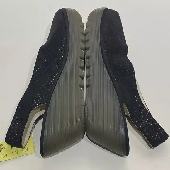 New Fly London Yazu Black Wedge Sandals42 (11-11.5)