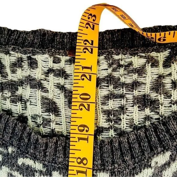 NEW Free People Cool Cat Oversized Leopard Gray‎ &amp; Mint Sweater— SZ M