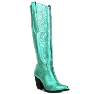 NEW GB Gianni Bini Butter-fly Metallic Cowgirl / Cowboy Western Boots in…