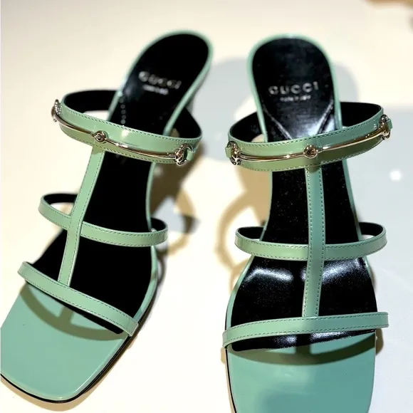New Gucci Women's Slim Horsebit Slide Sandals | Size: 39 Brand New $920