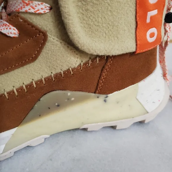New Holo Brown Suede Beige Quorra Lace Up Hiking Sneakers Women's Shoe 10