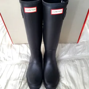New, In Box, Hunter Women's Original Tall Black Rain Boots