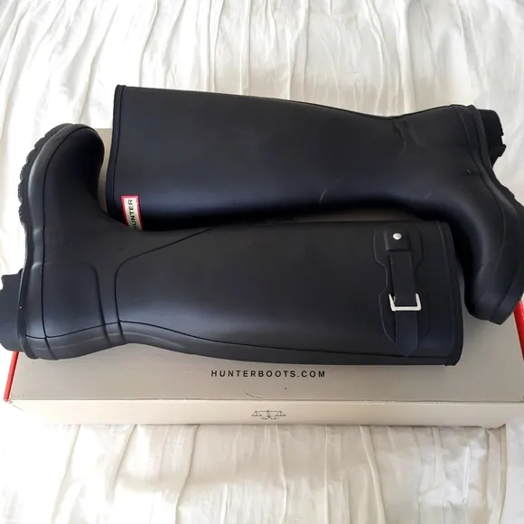 New, In Box, Hunter Women's Original Tall Black Rain Boots