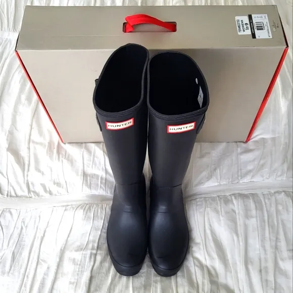 New, In Box, Hunter Women's Original Tall Black Rain Boots