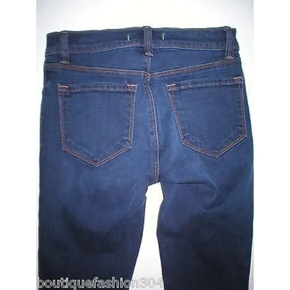 New J Brand Jeans Dark Blue Slim Skinny Womens 25 Fashion Designer USA