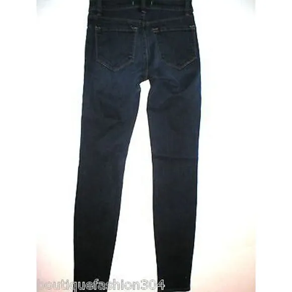 New J Brand Jeans Dark Blue Slim Skinny Womens 25 Fashion Designer USA