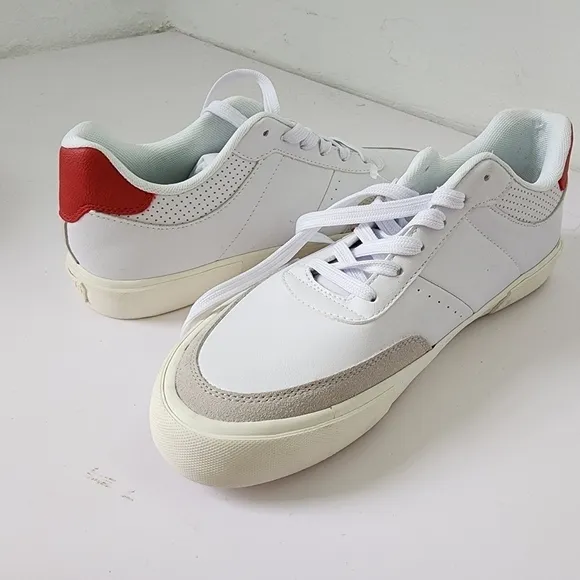 NEW LEVI'S Shoes Munro NewAmericana Sneakers White Red Gray Size 10