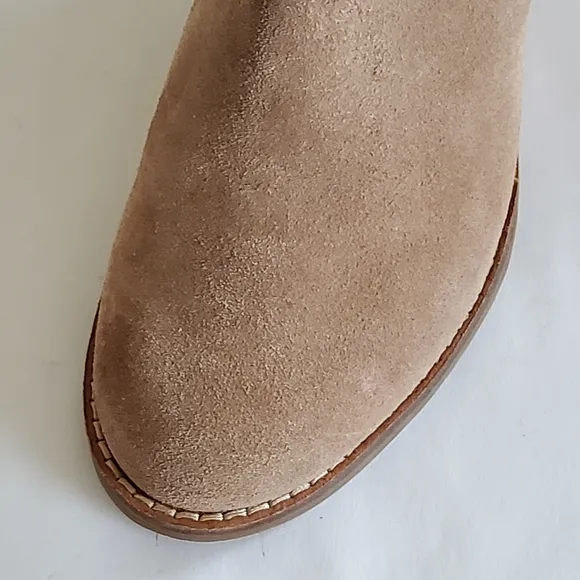 New Lucky Brand LK - Yimme Tan Suede Leather Wedge Ankle Boots Booties Size 11