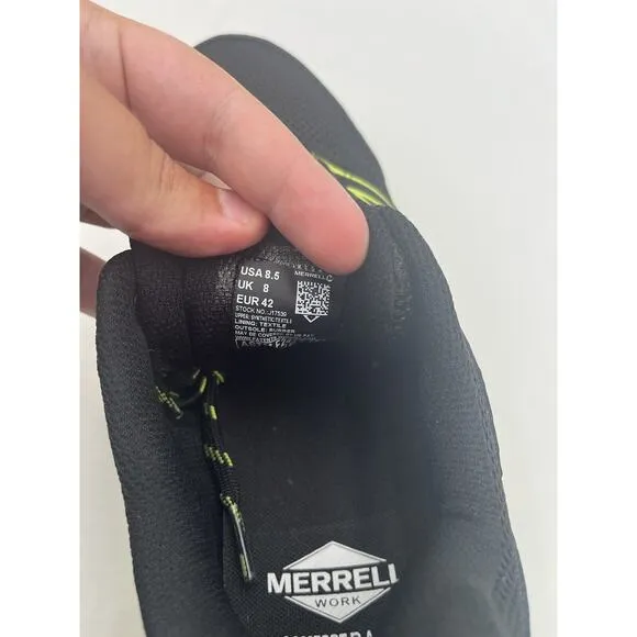 NEW Merrell FULLBENCH SUPERLITE AT Men's Work Shoes Black US Size 8.5 NIB