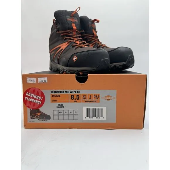 NEW Merrell TRAILWORK MID WTPF CT Men's Work Boot US Size 8.5 Medium NIB