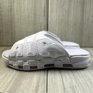NEW Nike Air More Uptempo White Slides Shoes Sandals fd9884-101 Men’s Size 9