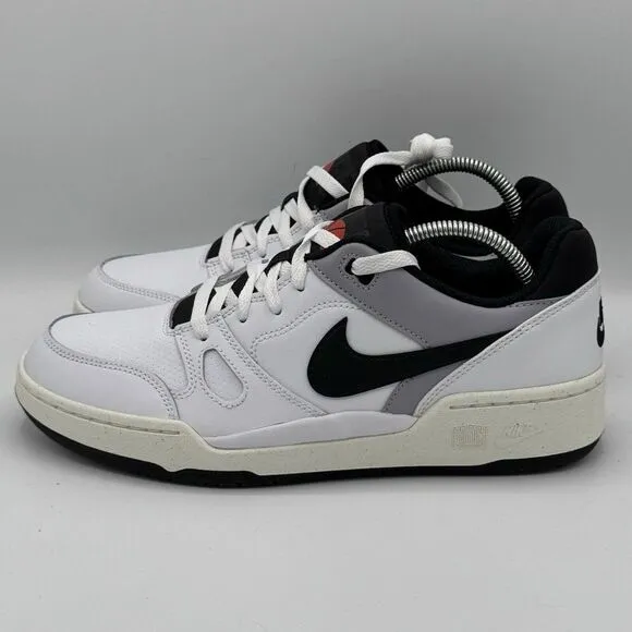 New Nike Men's 9.5 Full Force Low Casual Shoes - White Black FB1362 101