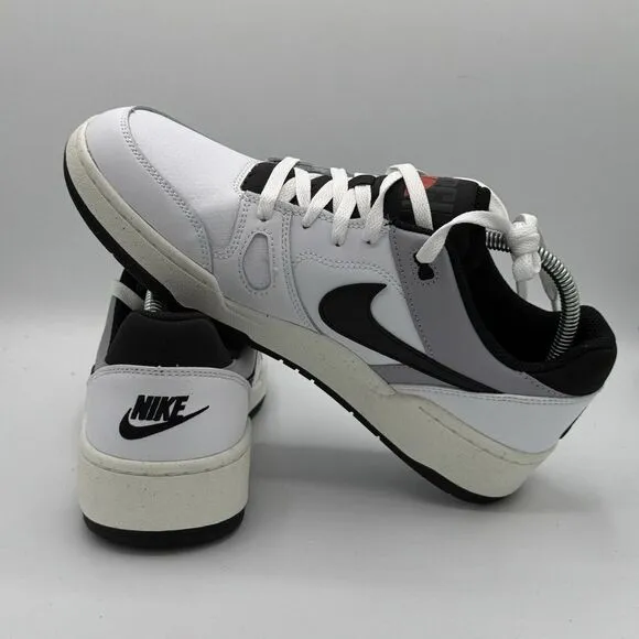 New Nike Men's 9.5 Full Force Low Casual Shoes - White Black FB1362 101