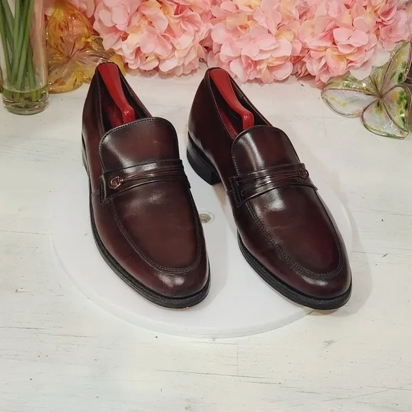 New Old Stock NOS Vintage Nunn Bush Brown Leather Loafer Slip On Shoes Sz 8.5D