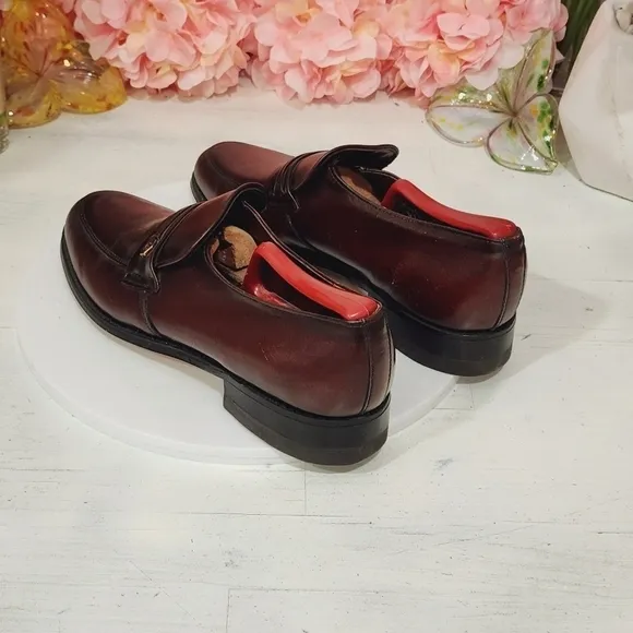 New Old Stock NOS Vintage Nunn Bush Brown Leather Loafer Slip On Shoes Sz 8.5D