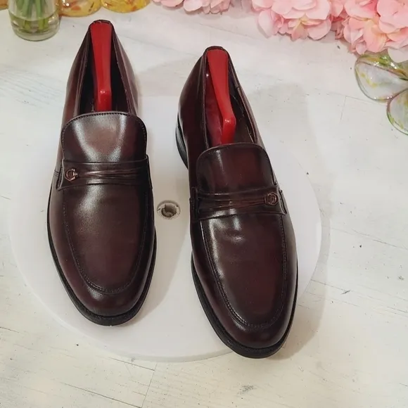 New Old Stock NOS Vintage Nunn Bush Brown Leather Loafer Slip On Shoes Sz 8.5D