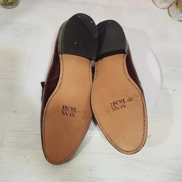 New Old Stock NOS Vintage Nunn Bush Brown Leather Loafer Slip On Shoes Sz 8.5D