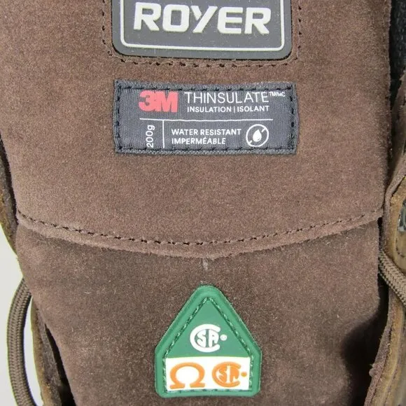 NEW ROYER 8&quot; Ventura Thinsulate Work Boots Waterproof Composite Toe Cap Size 11