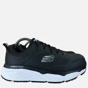 NEW Skechers Max Cushioning SR Mens Size 8 Indurite Alloy Toe Work Shoes Black