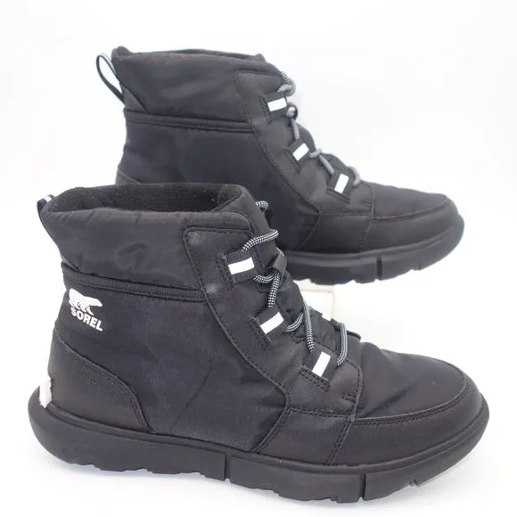 NEW Sorel Explorer II Carnival Sport Waterproof Boots Black Women's Size 11