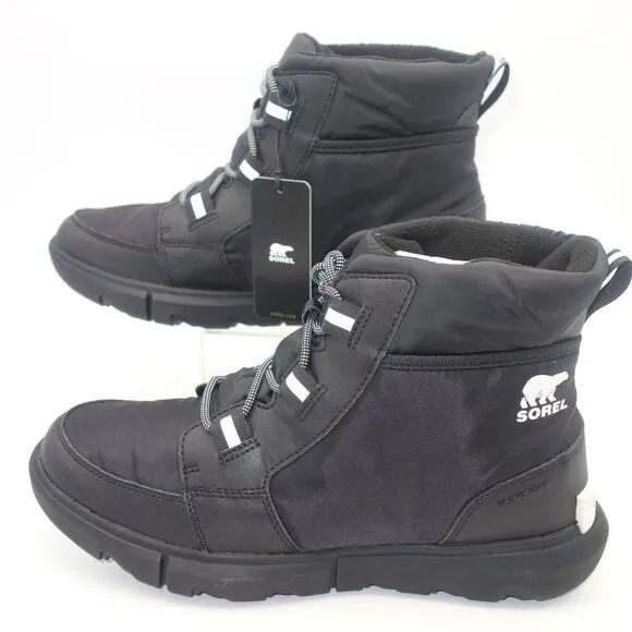 NEW Sorel Explorer II Carnival Sport Waterproof Boots Black Women's Size 11