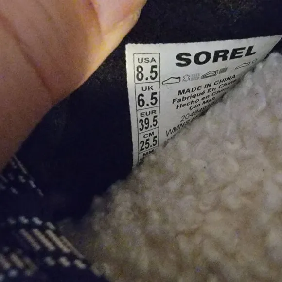 NEW Sorel Hi Line Hiker Cozy Boots Womens 8.5 Lace Up Black Suede Boho Chic City