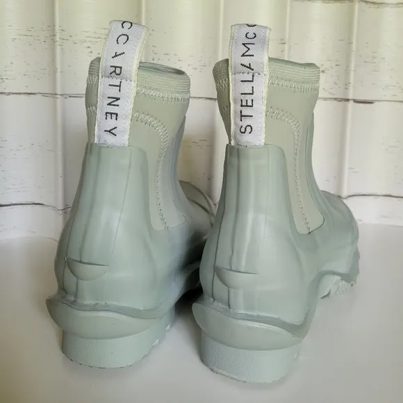 New Stella McCartney x Hunter Ltd. Collection Ankle Powder Blue Rain Boots Sz 5