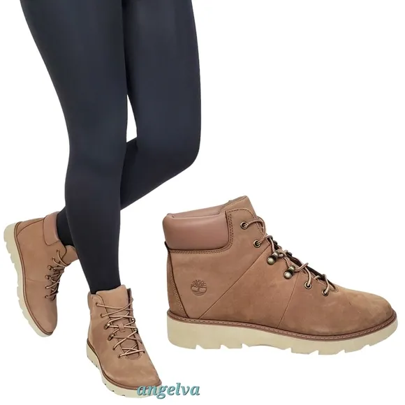New Timberland womens Keeley field nubuck lace up mid hiking boots taupe outdoor