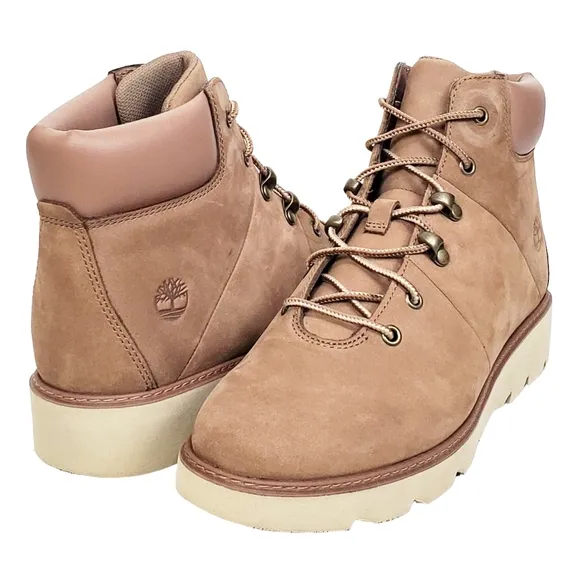 New Timberland womens Keeley field nubuck lace up mid hiking boots taupe outdoor