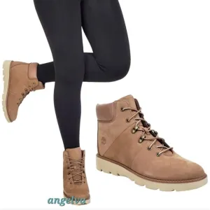 New Timberland womens Keeley field nubuck lace up mid hiking boots taupe outdoor