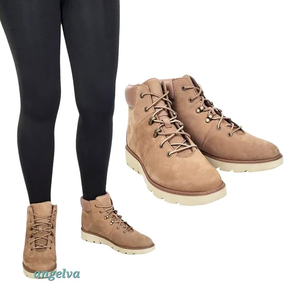 New Timberland womens Keeley field nubuck lace up mid hiking boots taupe outdoor