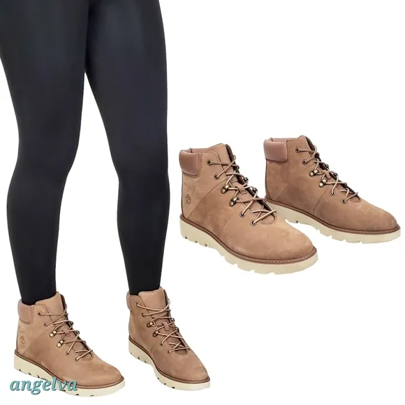New Timberland womens Keeley field nubuck lace up mid hiking boots taupe outdoor