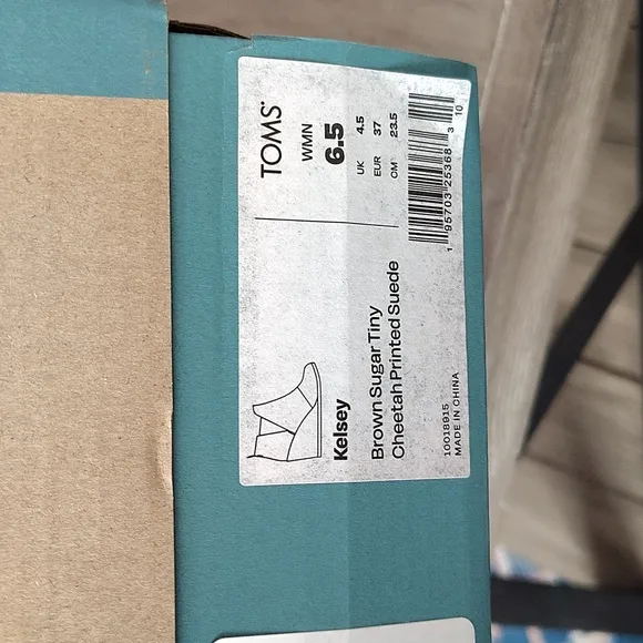 NEW TOMS Kelsey Boots In Cheetah Printed Suede Size Women's 6.5