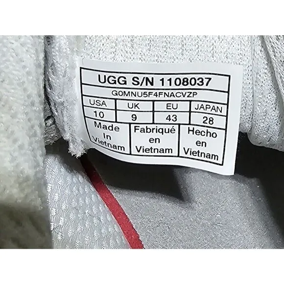 New UGG Australia Men's 805 Mesh Trainer Off White Multi Shoes 1108037 Size 10
