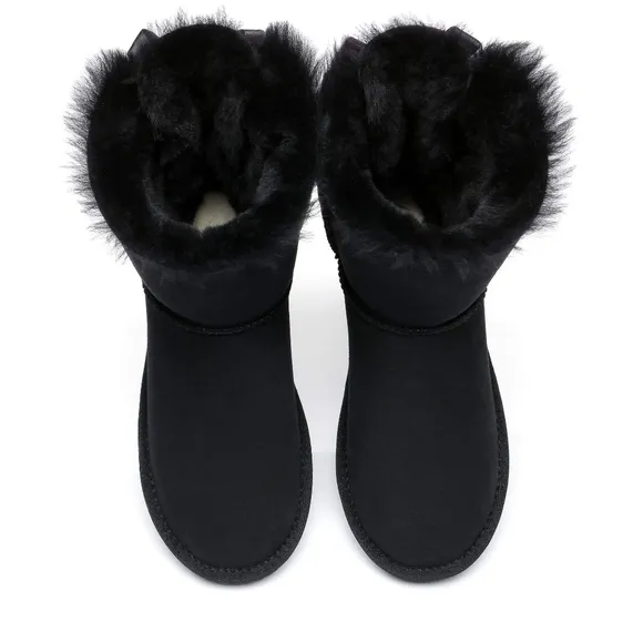 New!! UGG Premium Double Bow- Black- Size 10