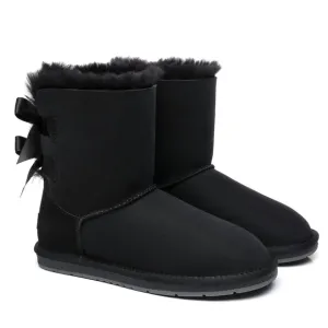 New!! UGG Premium Double Bow- Black- Size 10