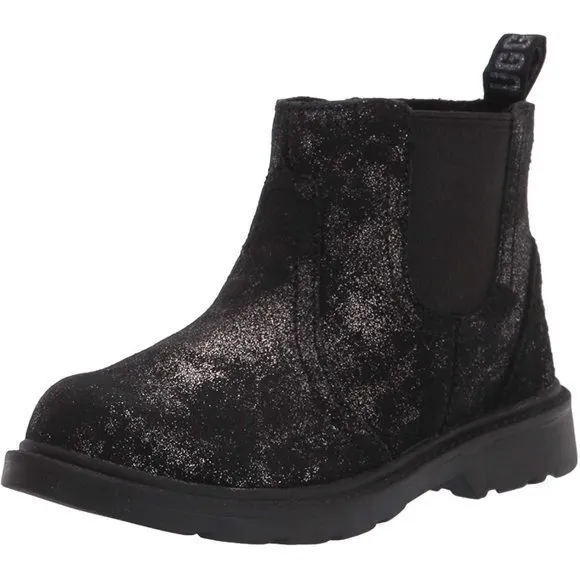 NEW UGG Unisex-Child K Bolden black Metallic Fashion Boots size 6