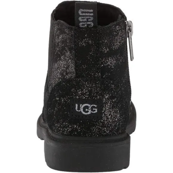 NEW UGG Unisex-Child K Bolden black Metallic Fashion Boots size 6