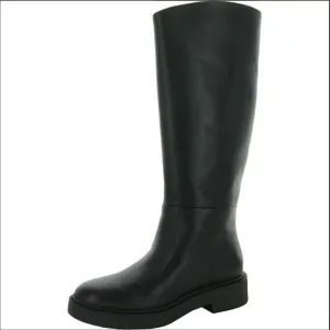 New VINCE KADY HIGH LEATHER BLOCK HEEL KNEE-HIGH Riding black BOOTS size 5 or 35