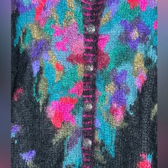 NEW VTG 90's Icelandic Design Oversized Mohair Wool Lined Sweater Size Medium